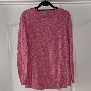 LOFT Cozy Pink Crew Neck Sweater